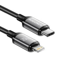 Retro serijos USB kabelis C TO Lightning 1m Grey