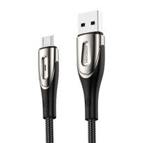S-M411 2.4A USB mikro greito įkrovimo laidas 3m-juodas