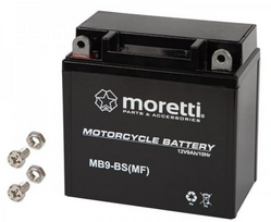 Akumuliatorius motociklams 12V 8Ah | MTX7A-BS | Pradžios srovė 120A | Moretti MOTO