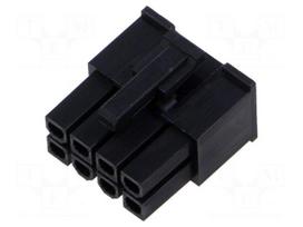 Connector: wire-wire/PCB | plug | female | PIN: 8 | Mini-Fit Jr | 600V