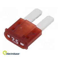 Fuse: fuse; 7.5A; 32VDC; automotive; 9.1mm; MICRO2 dark-brown