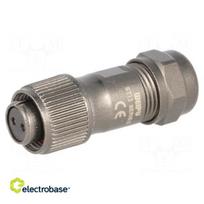 ST12; plug; female; PIN: 2; IP67; 5÷8mm; 13A; soldering; for cable