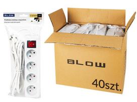 Elektros prekės // Maitinimo prailgintuvų, skirstytuvų ir UK bei USA adapterių rinkinys // 98-535# Przedłużacz sieciowy pr-470wsp 4-gniazda z uziemieniem+wyłącznik 3m biały 3x1,5mm opakowanie