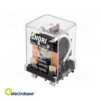 Relay: electromagnetic; DPDT; Ucoil: 12VDC; 30A/250VAC; 13A/28VDC