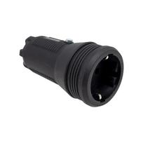 PRO guma, juodas kistukas be dangtelio 2P+E 16A 250V IP20
