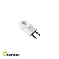 Kontaktdakša bez zemējuma balta 10A/230V