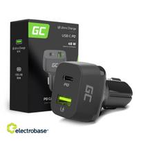 Green Cell automobilinis įkroviklis USB-C maitinimo tiekimas + USB greitas įkrovimas 3.1