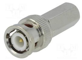 BNC connector for RG59, RG62, RG71, RG210, URM70, URM90, URM96 cables, screw-on, straight | 5.8mm\n\nL