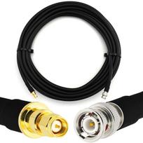 Rangeful BNC Male iki SMA Male 12m elastinis koaksialinis kabelis — atitinka LMR400 UF UltraFlex HF400-BNCM-SM-12