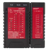 Ethernet tinklo Cat5/5e/6/6e kabelių ir PoE testeris | Palaiko 802.3 af/at standartus | Iki 200 m
