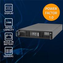 Qoltec 52287 Online UPS for RACK | 3kVA | 3000W | Power factor 1.0 | Battery 6x12V/7Ah