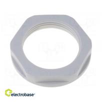 Nut; PG11; polyamide; 24mm; grey; -40÷100°C; Thread: PG