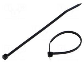 Cable tie | L: 71mm | W: 1.8mm | black | polyamide | 36N | Ømax: 15mm