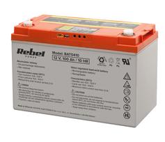 12 V 100 Ah gilaus ciklo gelio akumuliatorius su ekranu | 333 x 222 x 173 mm