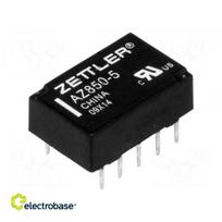 Relay: electromagnetic; DPDT; Ucoil: 5VDC; 0.5A/125VAC; 1A/30VDC