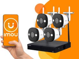 Imou 4 kamerų 2Mpx Wi-Fi stebėjimo komplektas | 4 kanalų įrašymo įrenginys su 1TB HDD disku