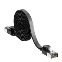 Patch cable RJ45 CAT6 Gigabit Flat Cable 1m Black