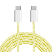 60W USB Type C - USB Type C kabelis 1,5 m geltonas Kruger&Matz