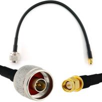 Rangeful SMA Male iki N Male 30cm koaksialinis kabelis — HF240 (atitinka LMR240) HF240-NM-SM-0.3