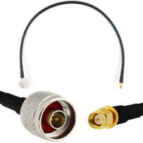 Rangeful SMA Male iki N Male 50cm koaksialinis kabelis — HF240 (atitinka LMR240) HF240-NM-SM-0.5