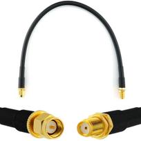 Rangeful SMA Male iki SMA Female 30cm koaksialinis kabelis — HF240 (atitinka LMR240) HF240-SM-SF-0.3