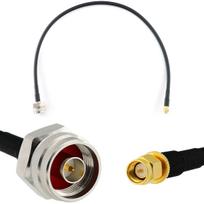 Rangeful SMA Male iki N Male Hex 50cm koaksialinis kabelis — HF240 (atitinka LMR240) HF240-NMH-SM-0.5