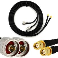 Rangeful SMA Male iki N Male 7m dvivietis koaksialinis kabelis — HF240 (atitinka LMR240) HF240T-NM-SM-7
