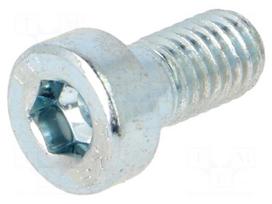 Screw | M5x10 | 0.8 | Head: cheese head | hex key | HEX 4mm | steel | zinc