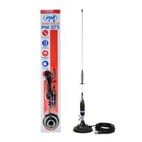 CB antena PNI S75, 26–28 MHz, ilgis 54 cm, tvirtinimas „drugelis“, komplekte 125 mm magnetas
