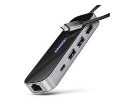 AXAGON USB-C 5Gbps GLASS 6in1 Hub | HMC-6GLN