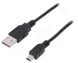 DIGITUS USB 2.0 kabelis – USB A į Mini USB B, ilgis 3 m