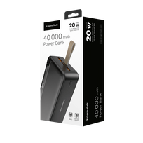 40 000 mAh įkroviklis - baterija | Maitinimo blokas | USB-C, mikro USB, 2xUSB-A | Greitas įkrovimas