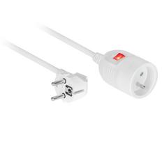 Elektros ilginimo laidas, kištukas – lizdas, 3 m, su jungikliu