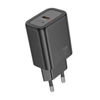 Adapteriai Hoco  N63 Gentle PD30W+QC3.0 charger(EU) Black