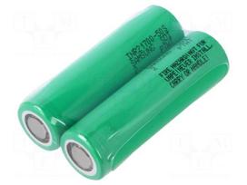 Re-battery: Li-Ion | 21700 | 3.6V | 5000mAh | Ø21.3x70.6mm | 25A | 1pcs.