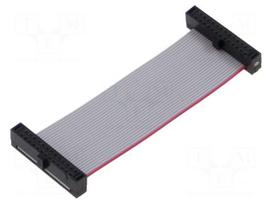 Ribbon cable with IDC connectors | IDC socket,both sides | 30AWG
