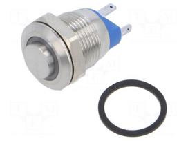 Switch: vandal resistant | Pos: 2 | SPST-NO | 2A/36VDC | IP65 | OFF-(ON)