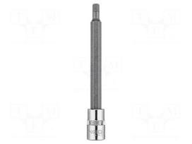 Socket: hex key-bit | HEX 4mm | 1/4" | Socket bit length: 87mm | long