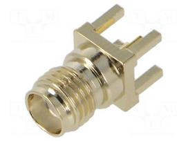 Connector: SMA | socket | female | straight | THT | on PCBs | PTFE