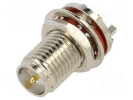 Connector: RP-SMA | socket | male | card edge | horizontal | SMT | PTFE