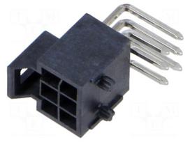 Connector: wire-board | socket | male | PIN: 6 | Nano-Fit | angled | 2.5mm