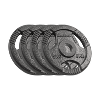 Sporto ir aktyvaus poilsio // Sporto prekės ir įranga // Obciążenie żeliwne olimpijskie zestaw 4x5kg, otwór 51mm, talerz z uchwytami, REBEL ACTIVE