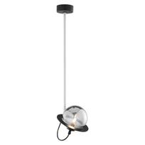 Įrankiai ir matavimo prietaisai // Įrankių, priedų naujienos // OTRIS 1P, lampa wisząca, G9 LED, max. 12W, metal, czarny/nikiel, klosz szklany