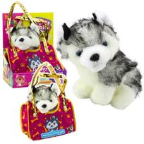 Žaidimų zona | PC | Konsolės | Priedai // Žaislai ir žaidimai vaikams // Piesek Husky W Torebce Pluszowy Maskotka Przytulanka Biało Szary