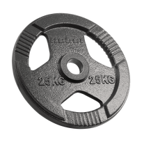Įrankiai ir matavimo prietaisai // Įrankių, priedų naujienos // Obciążenie żeliwne olimpijskie 25kg, otwór 51mm, talerz z uchwytami, REBEL ACTIVE