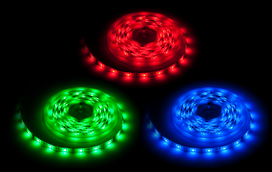 LED juostos // NEON FLEX LED strips // Zestaw oświetleniowy (sznur diodowy 150x5050SMD + zasilacz + kontroler kolorów)