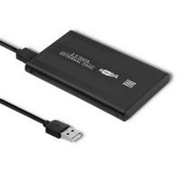 Qoltec External Hard Drive Case HDD/SSD 2.5'' SATA3 | USB 2.0 | Black