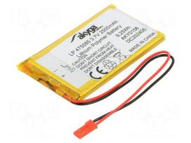 Re-battery: Li-Po | 3.7V | 2500mAh | cables,JST SYP-02T-1 socket