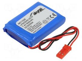 Re-battery: Li-Po | 7.4V | 600mAh | cables,JST SYP-02T-1 socket