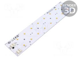 LED strip | W: 49.5mm | L: 223mm | No.of diodes: 16 | CRImin: 80 | 5070lm